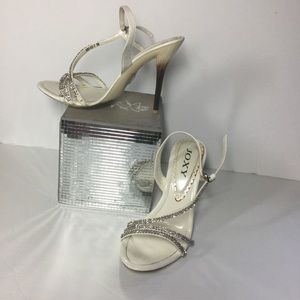 Jody, Rhinestone-beige stiletto hell’s Sandals,